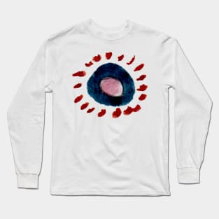 round blue and red - galaxy Long Sleeve T-Shirt